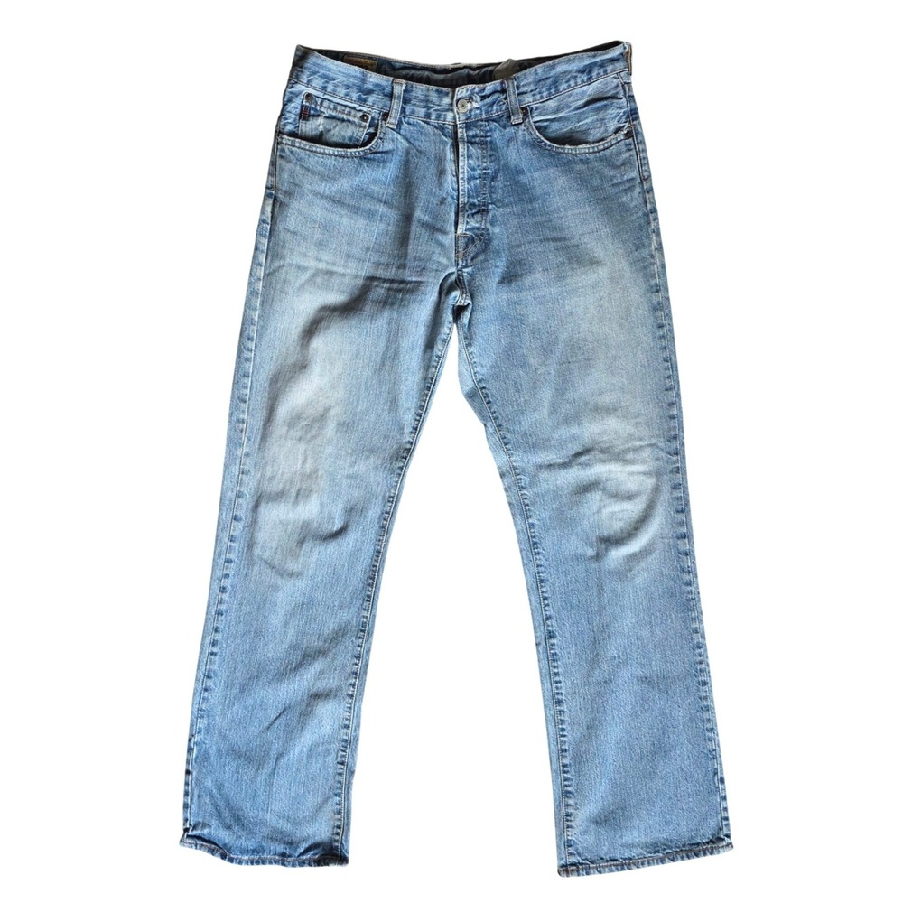 Abercrombie & Fitch 1892 Bootcut Jeans Men's 33x32 Vintage Light Wash Button Fly